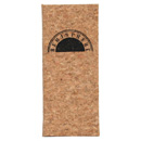 Two panel 4.25 x 11 padded cork bar menu cover with silk screened logo 