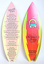 Stock 4 Color Surf Board Art Printed on Tear Resistant Stock Waterproof Also Available as A Two Panel