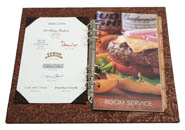 Stand-up Room Service Menus Inserts printed 4 color