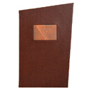 Angle Cover Design With Copper Logo Holds Two 8.5x14 Inserts