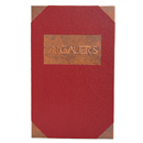 Single panel solid copper 8.5 x 14 menu board with die-cut wrapped material