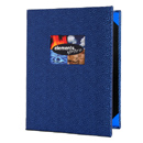 Padded Cover with 4 Color Tip-in Logo Holds Two 8.5x11 Inserts